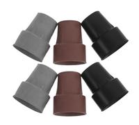 NIYANGLE 6pcs Anti-Slip Rubber Crutch Tips for Walking Sticks and Crutches, 19mm Diameter Replacement Pads with Shock Absorption and Precise Fit for Indoor and Outdoor Use