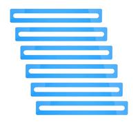 NIYANGLE 6pcs Blue Dyslexia Reading Guide Strips Overlay for Adults and Reading Highlight Bookmark Rulers for Students
