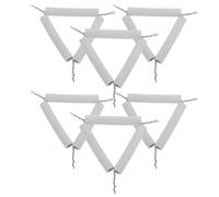 NIYANGLE 6pcs Ceramic Triangle Crucible Rack Lab Support Stable Heat-resistant Triangular Holder for Chemistry Experiments Practical Crucible Shelf Tool