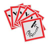 NIYANGLE 6pcs Corrosive Hazard Warning Stickers Self-adhesive Safety Decals 5x5cm for Coshh Hazmat Chemical Labels Industrial Safety Signs