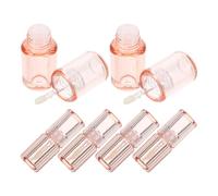 NIYANGLE 6pcs Empty Lip Gloss Tubes Mini Clear Refillable Balm Containers DIY Lip Glaze Bottle with Applicator Wand for Women Girls 3.4ml