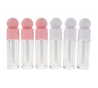 NIYANGLE 6pcs Empty Lip Gloss Tubes Refillable Plastic Lip Gloss Containers Wand Lipgloss Packaging for Diy Makeup Lipgloss Making