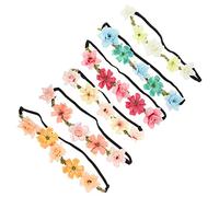 NIYANGLE 6pcs Floral Wreath Headpieces Rose Headbands Skin-friendly Faux Wreaths for Weddings Festivals and Parties Chic Bohemia Style Non-sliding Design
