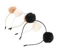 NIYANGLE 6Pcs Fluffy Ball Plush Headband for Women Non Slip Hair Accessories for Daily Use Face Washing and Parties Comfortable Stylish Hair Ornament