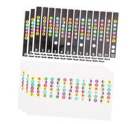 NIYANGLE 6pcs Guitar Fretboard Stickers for Beginners Creative Note Decals as Finger Guide for Learning The Fretboard Random Color