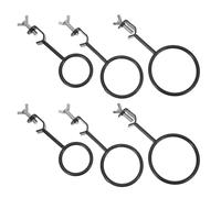 NIYANGLE 6pcs Iron Retort Ring Clamp Stand for Lab Flask and Burette Support, Corrosion Resistant and Safety Focused Design for Chemistry Experiments and Scientific Research