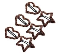 NIYANGLE 6pcs Leopard Print Hair Barrettes for Women, Soft and Comfortable Cloth Material, Lightweight Comfort Design, Suitable for Occasions and Daily Life