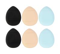 NIYANGLE 6pcs Mini Makeup Powder Pads Finger Sponge Set for Foundation and Cushion Application, Hydrophilic Polyurethane Material, Suitable for Dry and Wet Use in Daily Facial Random Color