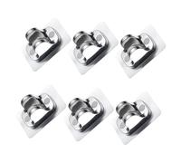 NIYANGLE 6pcs No-Drill Showerhead Support Bracket with Adhesive Wall Mount Fully Adjustable Handheld Shower Holder for Bathroom Stable Suction Base for Tile and Glass Easy Installation