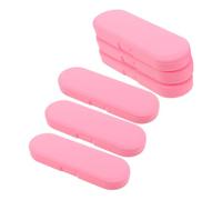 NIYANGLE 6pcs Portable Plastic Storage Boxes Lids Travel-Friendly Organizer for Tongue Scraper and Small Tools Stackable Box for Daily Essentials