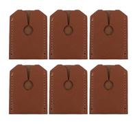 NIYANGLE 6pcs Razor Cover in Pu Leather Protective Storage Case for Men's Safety Razor Travel Accessories Sleeve Guard