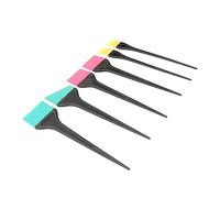 NIYANGLE 6pcs Silicone Hair Dyeing Brushes Set Professional Tinting Tools for Home Salon Use Random Colors Hair Coloring Applicator Kit
