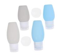 NIYANGLE 6Pcs Silicone Travel Bottle Refillable Empty Perfume Toiletry Containers Portable Grey Leak for Travel Camping and More