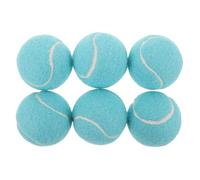 NIYANGLE 6pcs Sky-blue High-elastic Tennis Practice Balls for Beginner Training, Lightweight Rubber Tennis Balls for Indoor and Backyard Skill Improvement