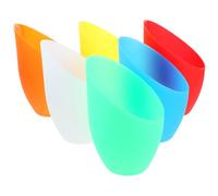 NIYANGLE 6pcs Small Barrel Lamp Shades Plastic Calla Shape Lamp Shade Retro Style Eye-catching