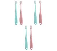 NIYANGLE 6pcs Soft Bristle Boy Girl Tooth Cleaner Lightweight Toothbrush for Newborn Oral Care Portable Nursing Brush for Home and Travel Use