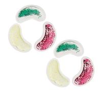 NIYANGLE 6pcs u Shaped Eye Cooling Gel Pads for Dark Circles Puffiness Relief Reusable Eye Ice Packs Sequins Design Comfortable for Sensitive Skin for Friends