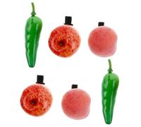 NIYANGLE 6pcs Unique Chili Pepper Shape Hair Clips Alligator Hairpins Fruit Design Versatile Hair Accessories for Parties and Events