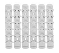 NIYANGLE 6pcs White Metal Binder Spines for A7 Paper with 6-Hole Design, Openable Binder Rings for DIY Planners on The Go Note Taking, Portable and Sturdy Document Organizer