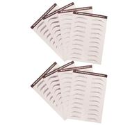 NIYANGLE 8 Sheets Waterproof 3d Eyebrow Stickers Peel and Stick Self-adhesive Brown Brow Transfers for Women Makeup Shaping Messfree Eyebrow Styling Accessories