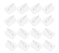 NIYANGLE 80pcs Plastic Self-Adhesive Mini Hooks Strong Sticky Hold and Easy Remove, Wall Hooks for Hanging Calendars and Towels in Shower or Kitchen, Modern Clean Look