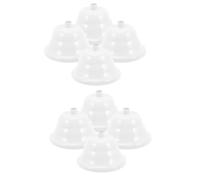 NIYANGLE 8pcs Ceiling Canopy Kit Bell Shape Metal Plates for Crystal Chandeliers and Lighting Fixtures, White Iron Art Material, Firm and Stable Installation, for Living Spaces and Dining