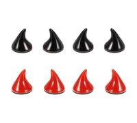 NIYANGLE 8pcs Evil Horns Helmet Accessories for Car and Motorcycle, Lightweight Abs Material with Stick and Remove without Residue, Suitable for Smooth Surface Decoration