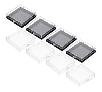 NIYANGLE 8pcs Fake Nail Container Press on Nails Organizer Box Lightweight Pp Material with Lid Prevents Bending Accessories Storage and Travel
