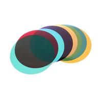 NIYANGLE 8pcs Gel Light Filter Sheets for Photography Studio Lighting, Self-adhesive 10cm round Correction Films, Warm Color Overlay Set for LED Headlights and Flash Lighting