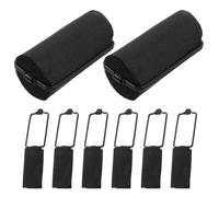 NIYANGLE 8pcs Heatless Curlers for Women, Black Sponge and Cloth Hair Rollers for Bangs, Flexible Non-heated Hair Curlers with Voluminous Roots, Natural-looking Trendy Styling Tools
