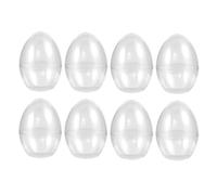 NIYANGLE 8pcs Jumbo Plastic Fillable Easter Eggs Party Favor Box Craft Decorative Egg Shaped Ball for Spring Theme Home Tree Hanging