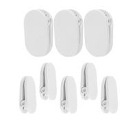 NIYANGLE 8pcs Magnetic Lavalier Microphone Clip with Strong Magnetic Attachment and Lightweight Plastic Material, White Minimalist Design for Vlogging and Outdoor Interviews