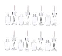 NIYANGLE 8pcs Mini Wine Glass Lip Gloss Tube Empty Plastic Lip Glazes Tubes Sample Containers for Cosmetics