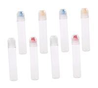 NIYANGLE 8pcs Portable Travel Bottle Silicone Valve Reusable Squeeze Condiment Bottle for Honey Mustard Salad Food Prep Random Colors