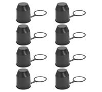 NIYANGLE 8pcs Universal Trailer Towball Hitch Cover Cap 54mm Black Pvc Weatherproof Protective Tow Trailer Ball Cover Coupling Caps Outdoor Towing Jobs