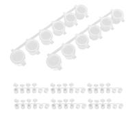 NIYANGLE 8pcs Watercolor Pans Empty 10ml Plastic Six-Grid Paint Case with Lid for DIY Projects Classrooms