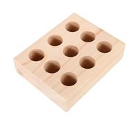 NIYANGLE 9-hole Insect Pin Organizer Wooden Storage Base Easy to Clean Holds Insect Pins Securely Beige for DIY Creation and Science Education