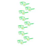 NIYANGLE 9 pcs St Patrick's Day Clover Party Glasses Lightweight Photo Props Unique Shamrock Eyewear for Festive Celebration and Costume Accessories
