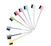 NIYANGLE 9pcs Dual Ended Eyebrow and Eyelash Brush Comb Precision Grooming Makeup Tool with Fine Bristles for Defining Brows and Separating Lashes Handle Portable for Go Use