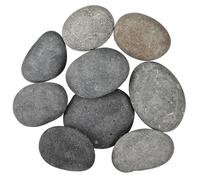 NIYANGLE 9pcs Flat Hand-painted River Rocks for Crafts 5-7cm Smooth Flat Pebbles for Garden Landscaping, Aquarium Decoration, and DIY Painting