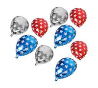 NIYANGLE 9pcs Inflatable Boxing Balloons Set with Red, Silver, Blue Foil Sandbag Balloons for Boxing Party Decorations, Birthday Fight Night Supplies, and Sports-themed Event Favors