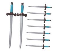NIYANGLE 9pcs Inflatable Pirate Swords for Lightweight Blow Up Swords with Blue Handles for Pirate Costume Role Play Interactive Games Halloween Parties and Group Activities