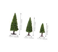 NIYANGLE 9pcs Miniature Model Trees for Train Scenery Military Green Fake Plants for DIY Sand Table Crafts Dollhouse Decorations Urban Planning and Garden Design