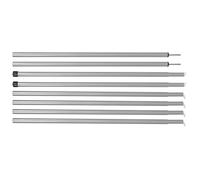 NIYANGLE Adjustable 2m Tent Canopy Poles 16mm Gray Painted Iron Rods Sturdy 8-section Tent Support Rods for Camping Awning and Outdoor Shelter Replacement