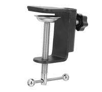 NIYANGLE Adjustable Alloy Microphone Clamp Stand with Sturdy Metal Base for Desktop and Tabletop Use Easy Rotate Handle for Secure Mounting Compatible with Various Mic Models for