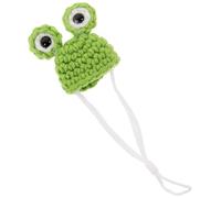 NIYANGLE Adjustable Lightweight Knitted Green Pet Hat for Small Animals Such as Chinchillas and Mice, Adorable Polyacrylic Fiber Mini Bonnet for Easter and Cosplay Parties