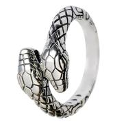 NIYANGLE Adjustable Vintage Snake Ring for Men and Women, Silver Copper Punk Finger Ring with Decorative Open Design, for Party and Valentine’s Day Fashion Accessory