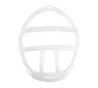 NIYANGLE Adult Boxing Face Guard with Grille Structure for Unrestricted Breathing and Wide Vision, White Abs Engineering Plastic Protective Face Shield Suitable for Boxing and Gym Routines