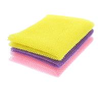 NIYANGLE African Exfoliating Shower Net 3pcs Set Long Body Scrubber Convenient Bath Washcloth for Skin Types