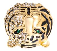NIYANGLE Alloy Rhinestone Tiger Brooch Pin for Men'S Suit Corsage and Formal Wear